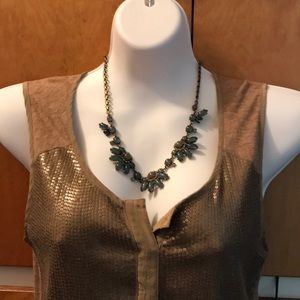 J Crew gold tiny sequined tank